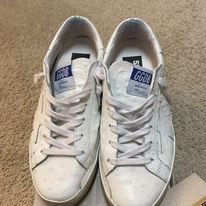 Golden goose superstar ostrich printed white 36